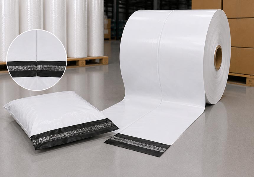 Center Fold Courier Roll manufactured by Golden Wolf Plastic Factory